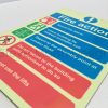 Fire action sign
