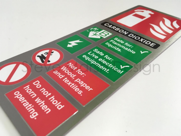 C02 Fire Extinguisher signs