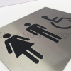 Chic Stainless Steel Toilet Signs