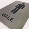 Chic Stainless Steel Toilet Signs