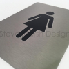 Chic Stainless Steel Toilet Signs