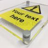 Acrylic Fire warning sign