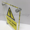 Acrylic Fire warning sign