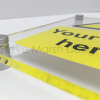 Acrylic Fire warning sign