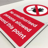 Aluminium Composite Restricted Access Signs