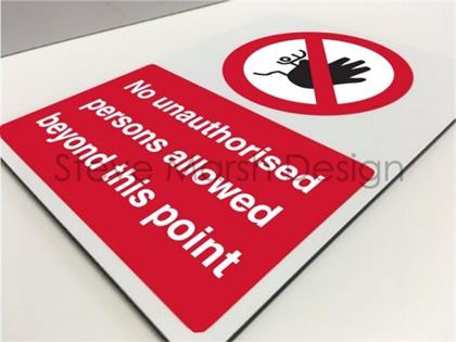 Aluminium Composite Restricted Access Signs