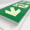 Photoluminescent wall mounted Prestige acrylic fire exit signs