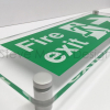 Wall mounted Prestige acrylic fire exit signs