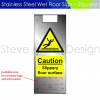 Elite Stainless Steel Wet Floor Sign – Slippery floor