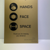 Gold HAND FACE SPACE composite panel