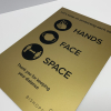 Gold HAND FACE SPACE composite panel