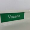 Acrylic door sign with Engaged/Vacant slider b