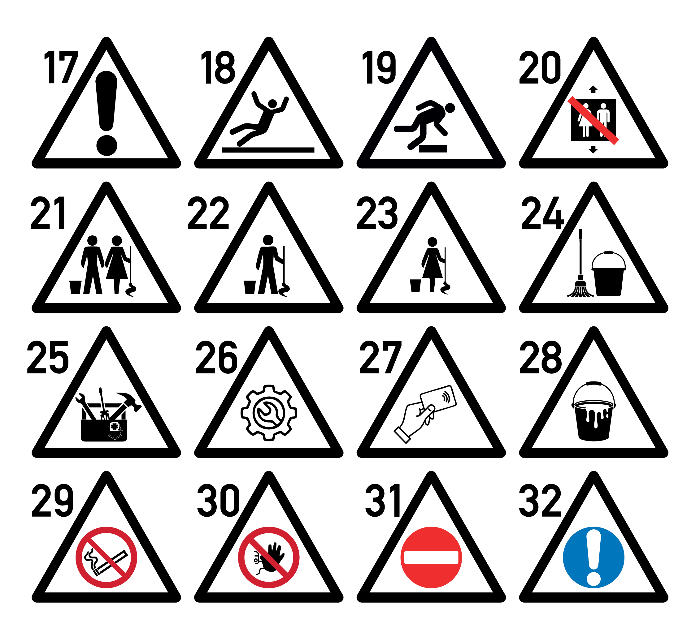 Wet-floor-black-symbols