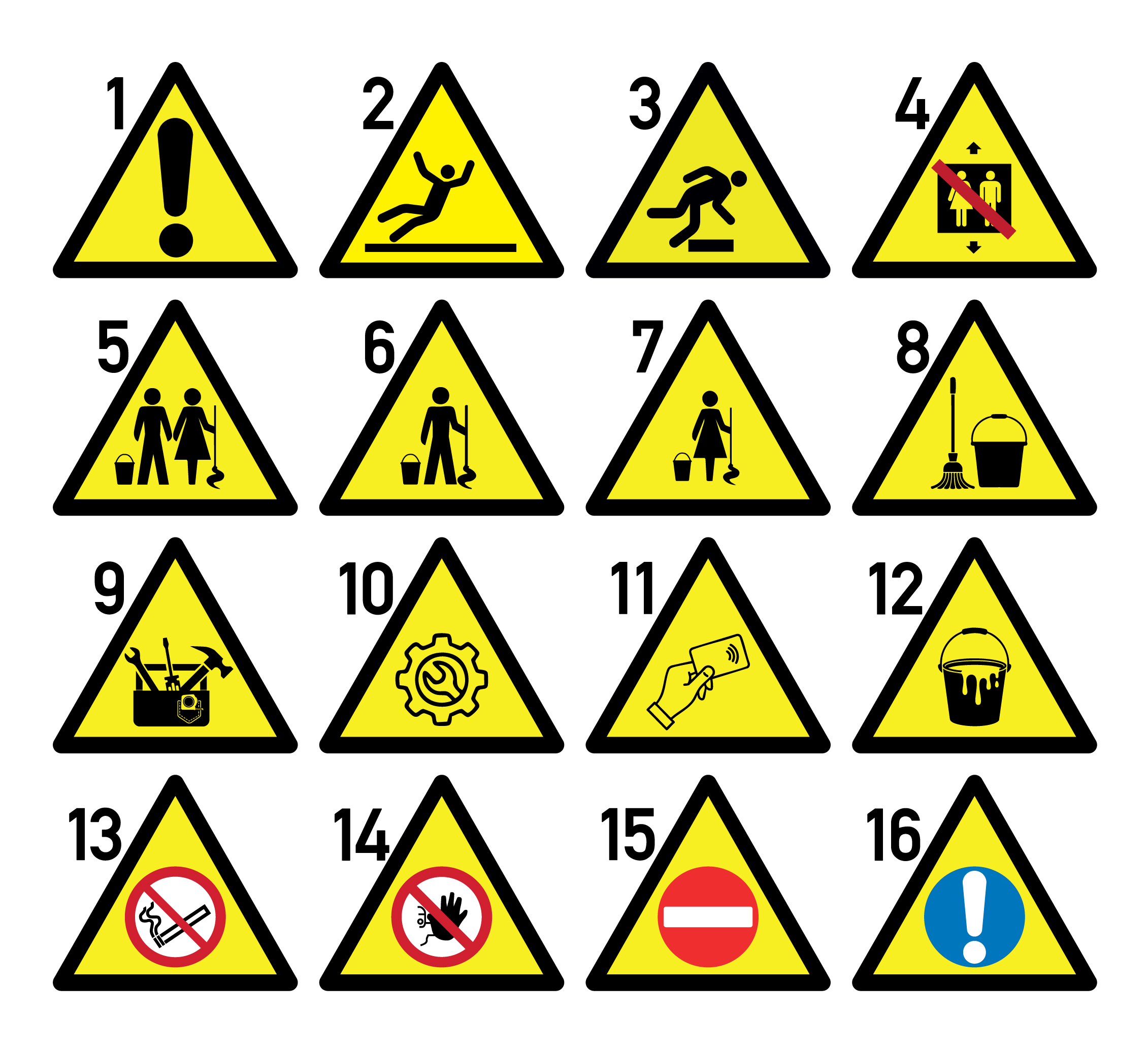 Wet-floor-yellow-symbols